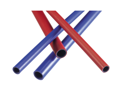 JG Speedfit red and blue PEX barrier pipe