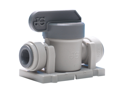 Grey Acetal Shut Off Valve (Long Handle with Mounting Clip)