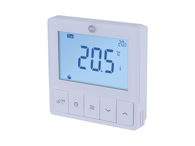 JG Underfloor Controls Battery Controlled RF Programmable Room Thermostat - White