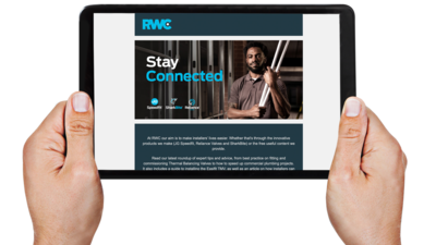 Stay connected newsletter on ipad