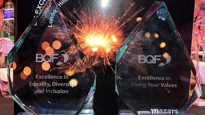 BQF Awards close up shot
